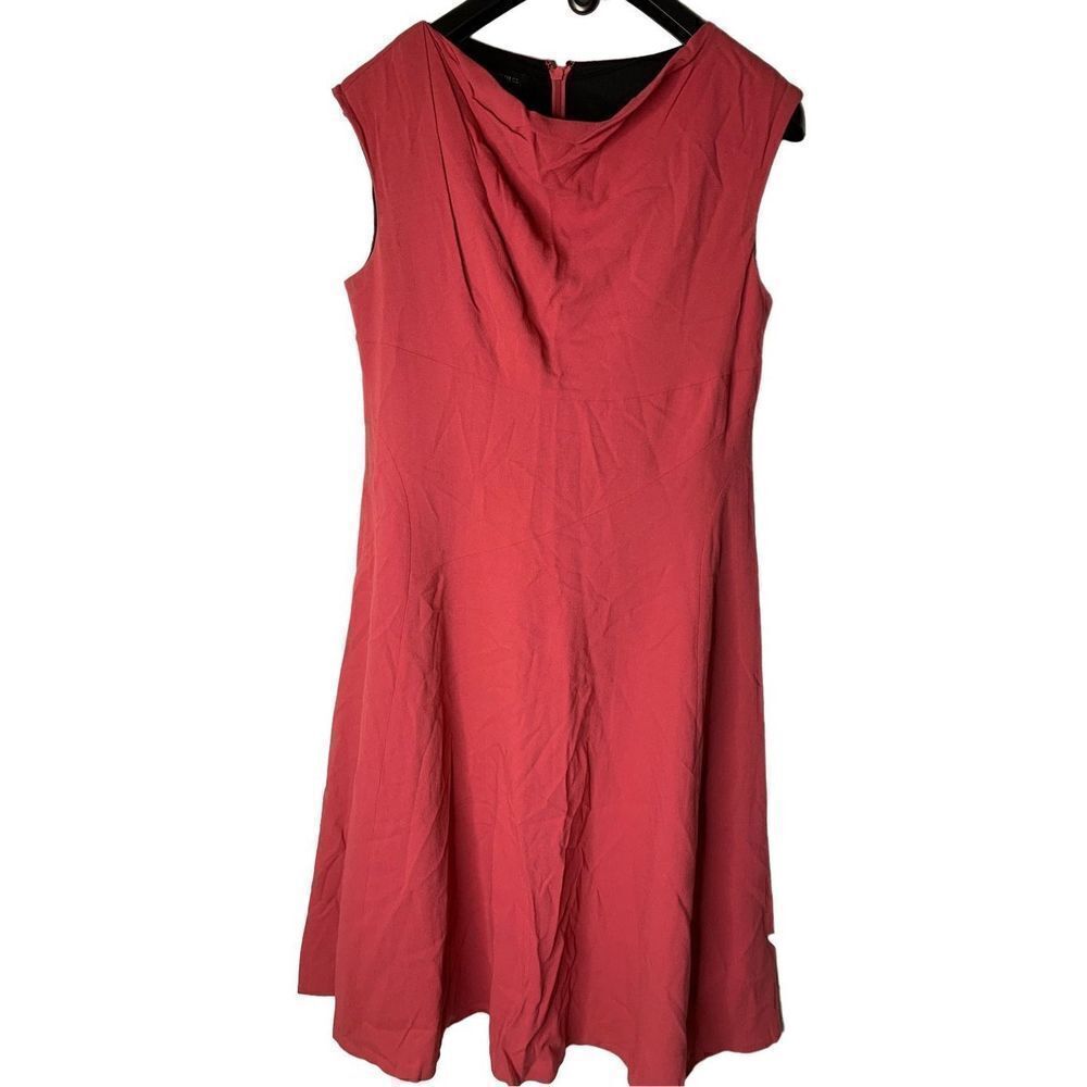 Lafayette 148 dress sleeveless wool red size 10